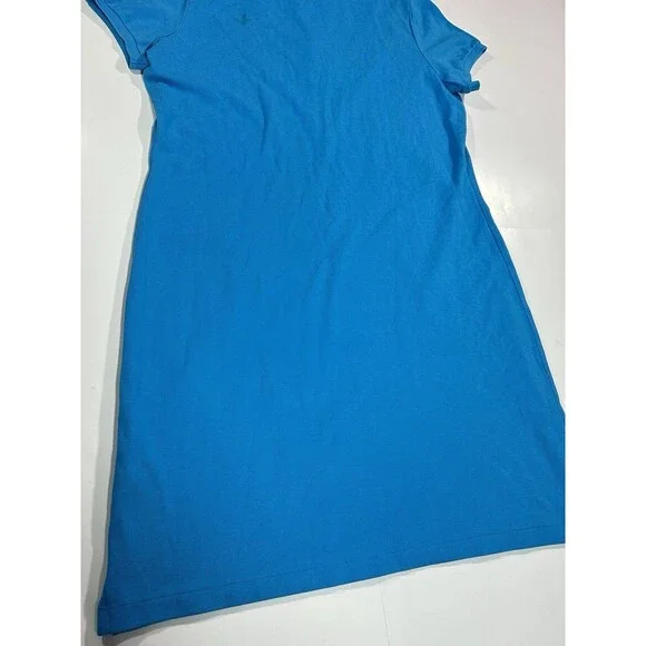 Polo Ralph Lauren Sport Women's Cotton Mesh Riding Crest Polo Dress Blue Size XL - Picture 11 of 12